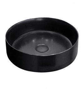 TONDO MATT BLACK BASIN