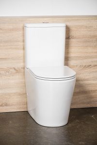 LUX RIMLESS TOILET SUITE WITH GEBERIT INTERNALS AND SOFT CLOSING SEAT