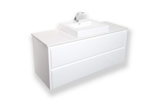 LECCO 1200 WALL HUNG CABINET WITH POLAR STONE AND BACI BASIN