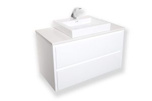 LECCO 900 WALL HUNG CABINET WITH POLAR STONE AND BACI BASIN