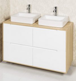 RADLEY+ 1200M11 FLOOR/WALL HUNG CABINET  & ZIGGY  BASINS