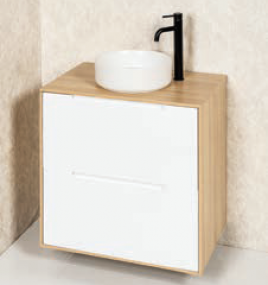 RADLEY+  750M11 FLOOR/WALL HUNG CABINET  & TONDO MATT WHITE  BASIN