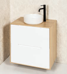 RADLEY+  750M11 FLOOR/WALL HUNG CABINET  & TONDO MATT WHITE  BASIN