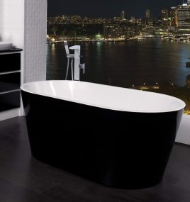 ZARA 1500 BLACK FREESTANDING BATH