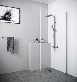 Multi Size WALK-IN PANEL Shower Screen 10mm Toughened Glass