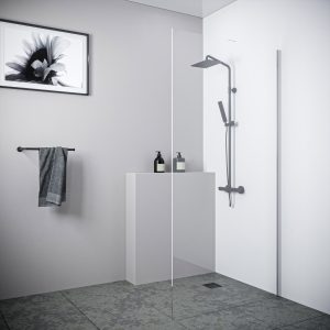 Multi Size WALK-IN PANEL Shower Screen 10mm Toughened Glass