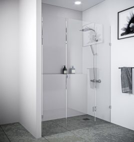 Multi Size FRONT ONLY Frameless Shower Screen 10mm Toughened Glass