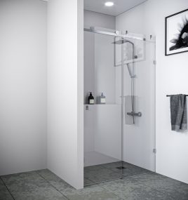 Multi Size FRONT ONLY SLIDING Shower Screen 10mm Toughened Glass